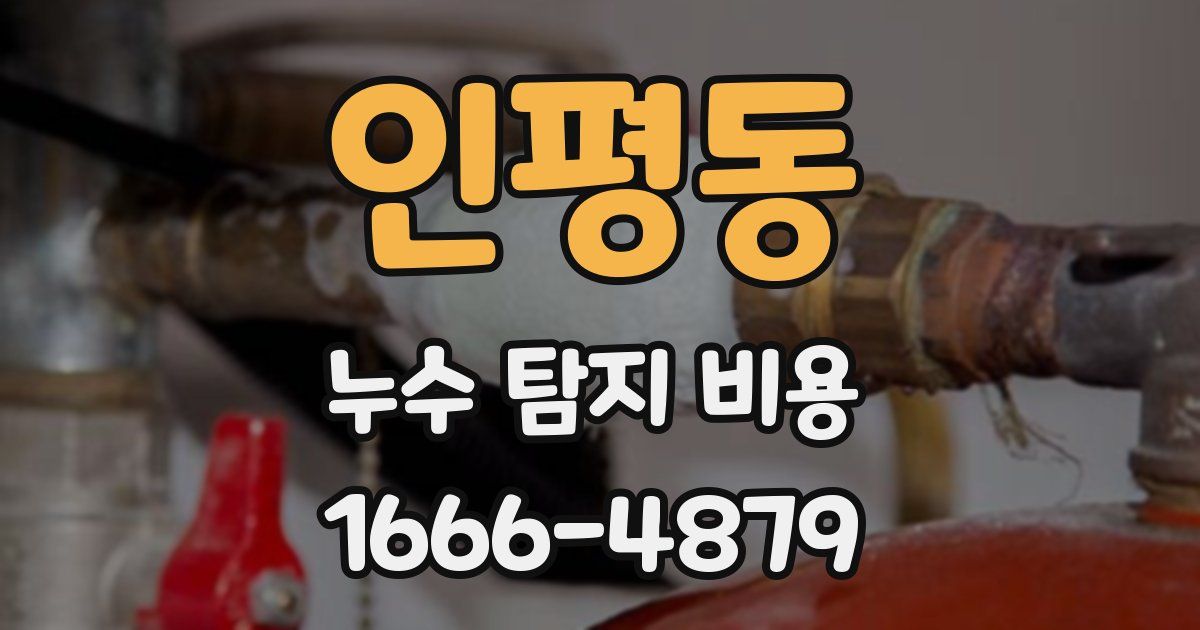 인평동 누수 탐지 비용