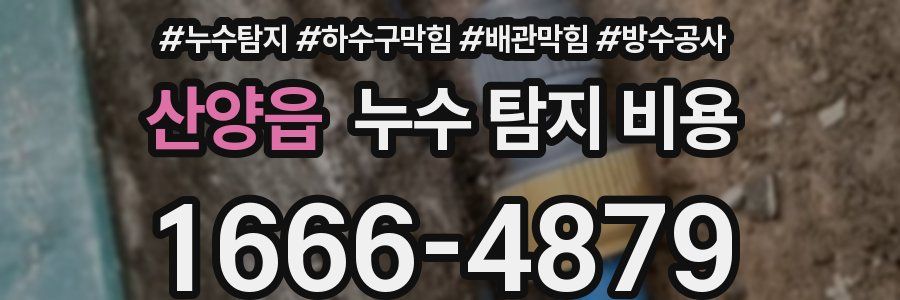 산양읍 누수 탐지 비용