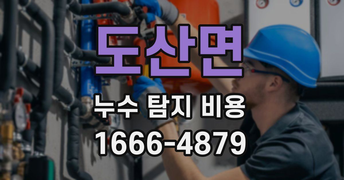 도산면 누수 탐지 비용