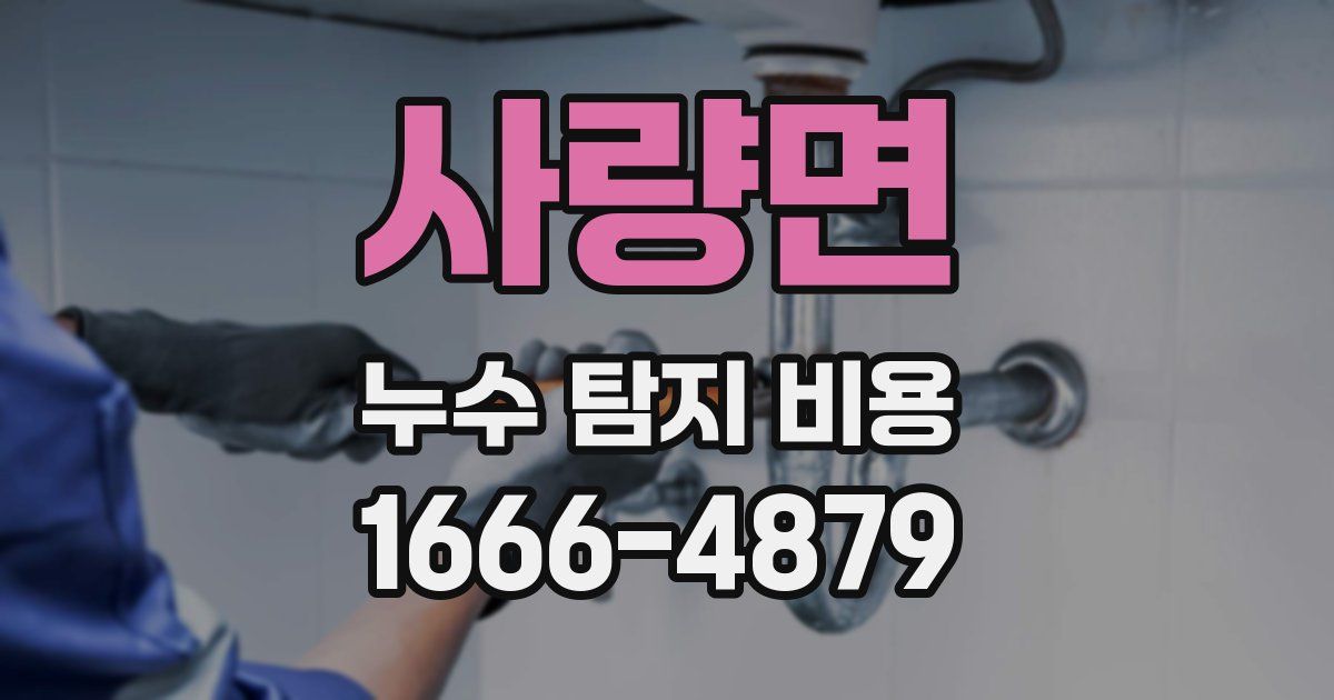 사량면 누수 탐지 비용