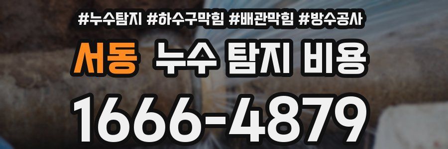 서동 누수 탐지 비용