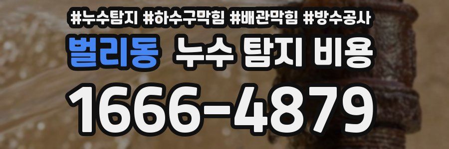 벌리동 누수 탐지 비용