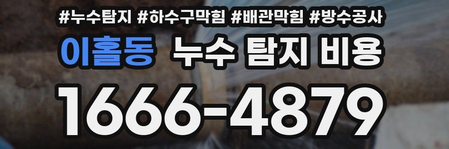 이홀동 누수 탐지 비용