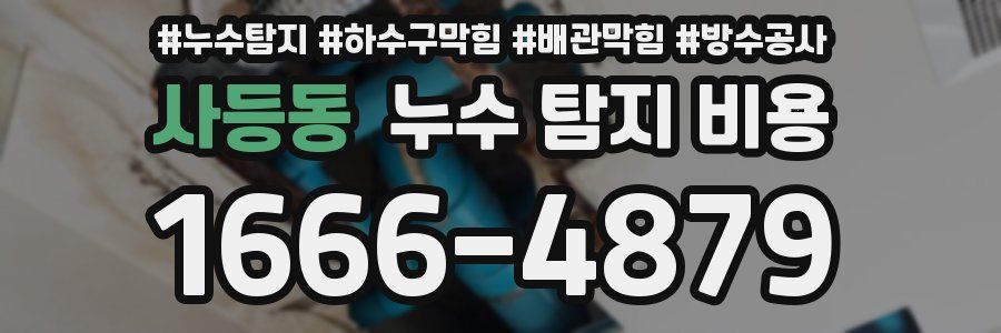 사등동 누수 탐지 비용