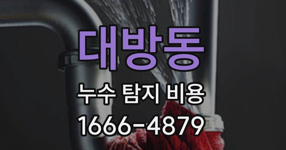 대방동 누수 탐지 비용