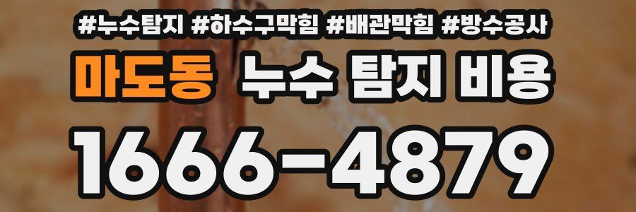 마도동 누수 탐지 비용