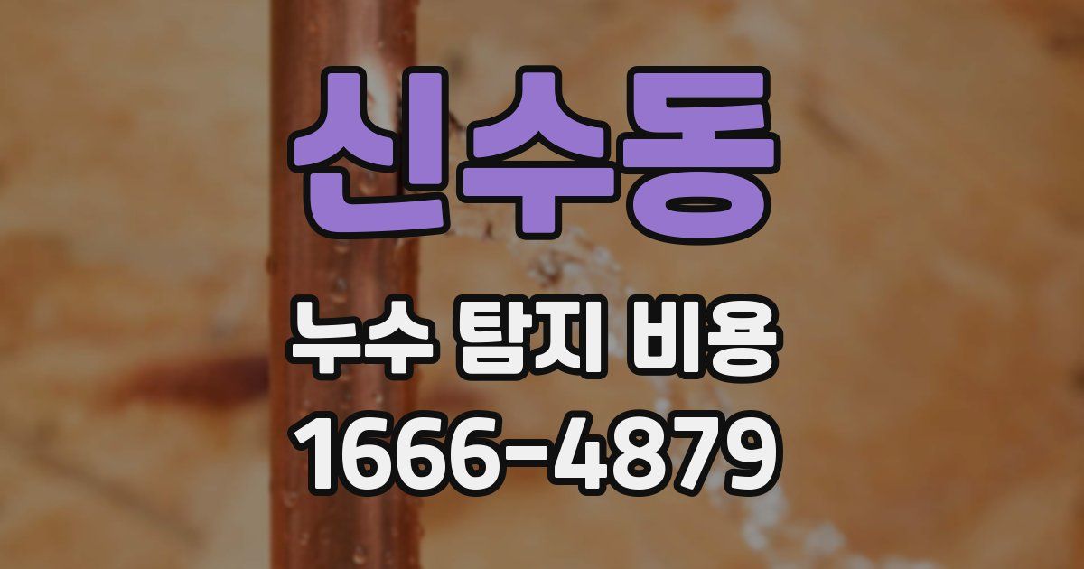 신수동 누수 탐지 비용