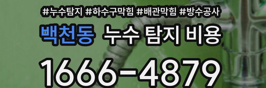 백천동 누수 탐지 비용