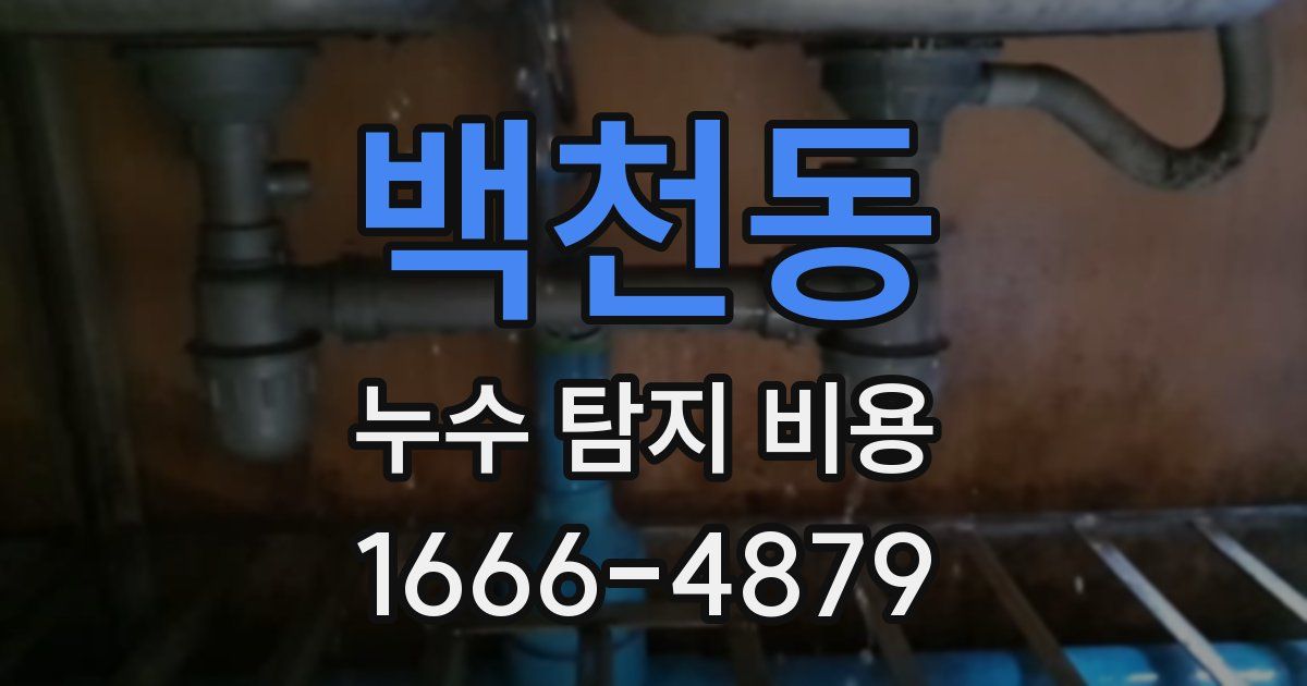 백천동 누수 탐지 비용