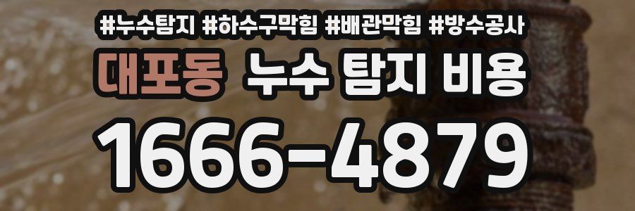 대포동 누수 탐지 비용