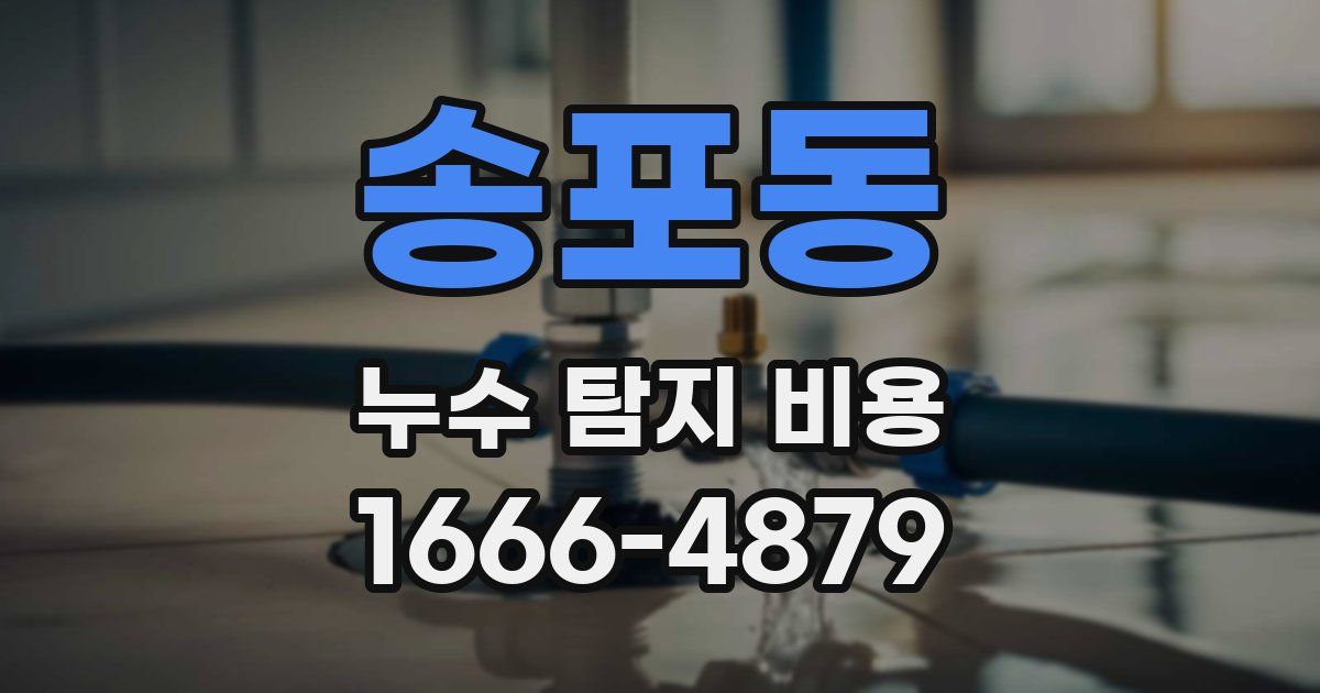 송포동 누수 탐지 비용