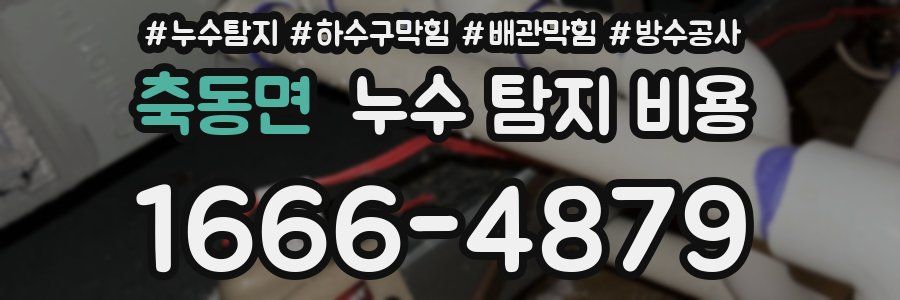 축동면 누수 탐지 비용