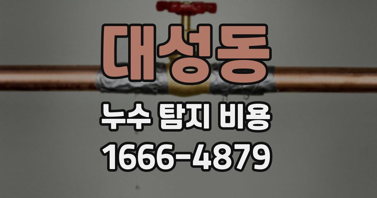 대성동 누수 탐지 비용