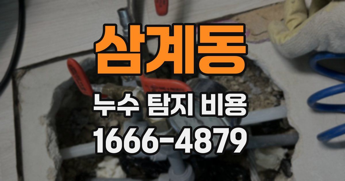 삼계동 누수 탐지 비용