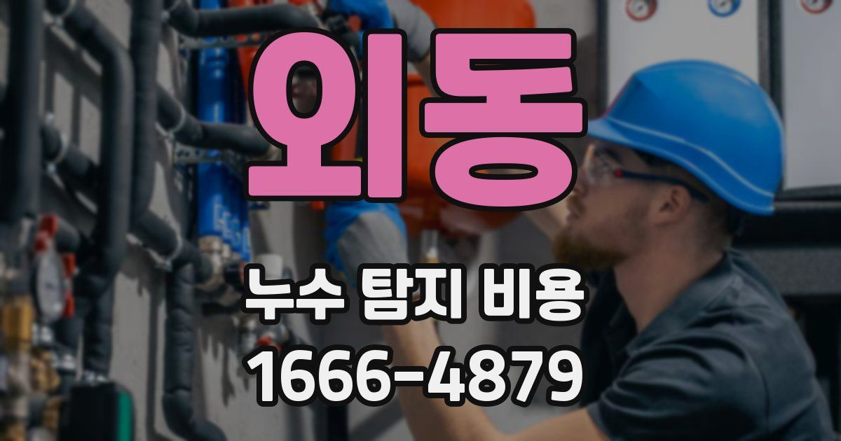 외동 누수 탐지 비용