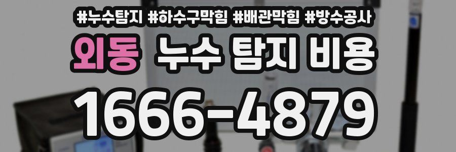 외동 누수 탐지 비용