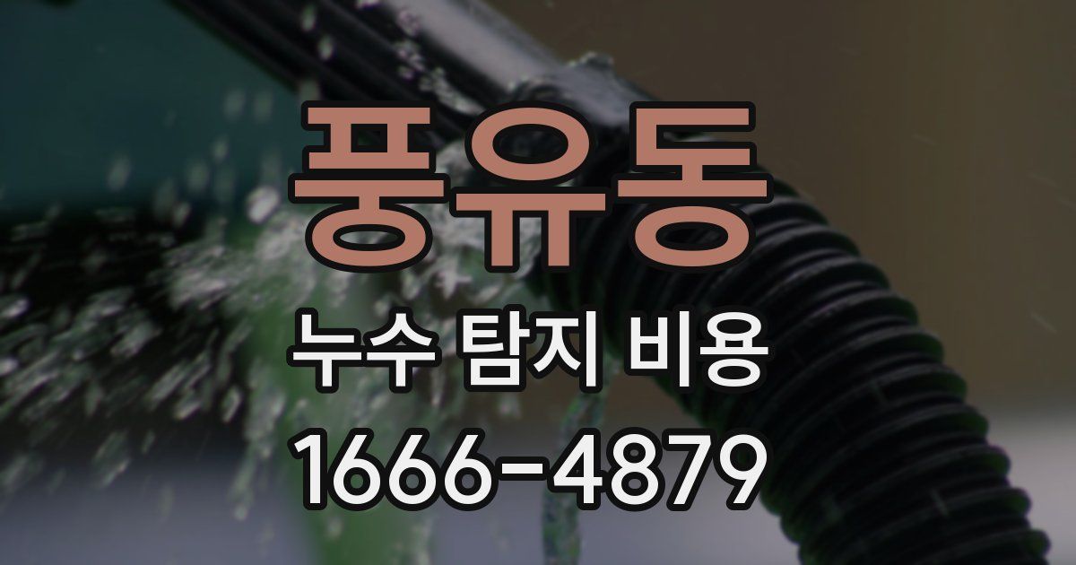 풍유동 누수 탐지 비용