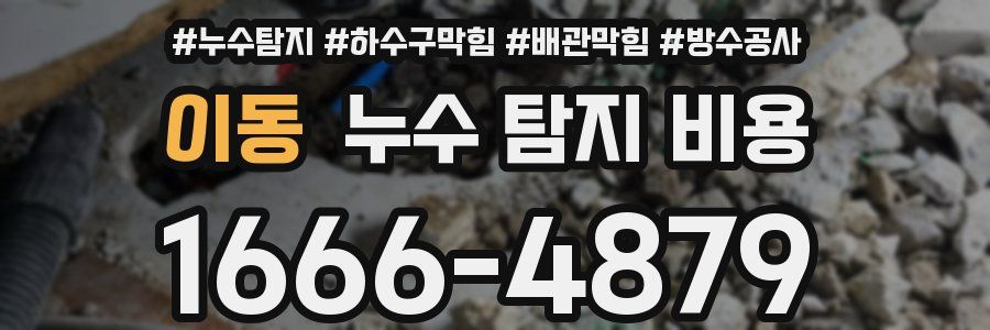 이동 누수 탐지 비용