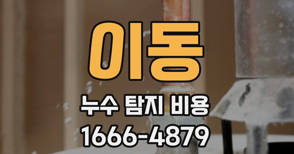이동 누수 탐지 비용