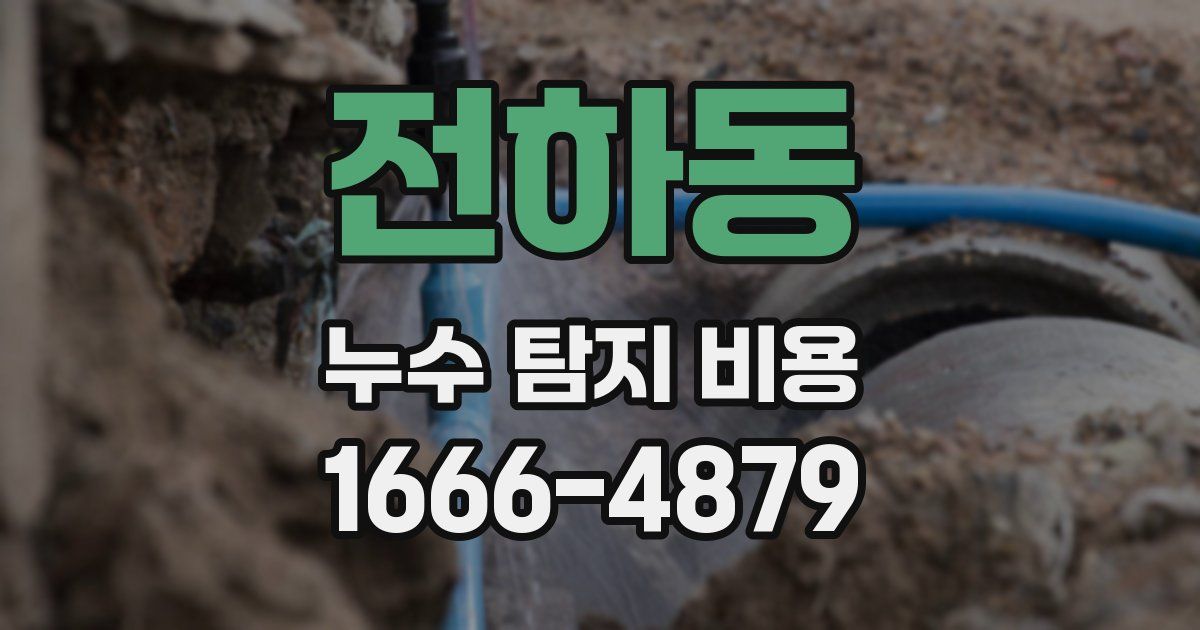 전하동 누수 탐지 비용