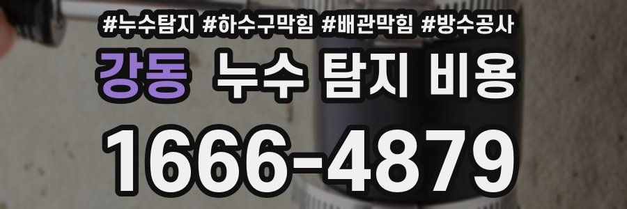 강동 누수 탐지 비용