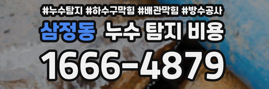 삼정동 누수 탐지 비용