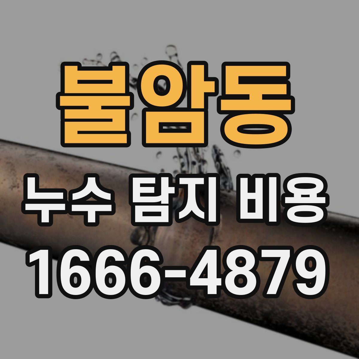 불암동 누수 탐지 비용