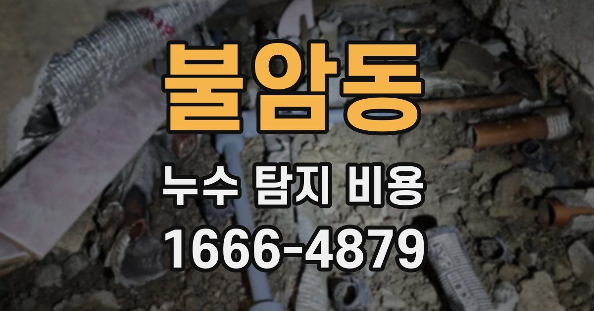 불암동 누수 탐지 비용