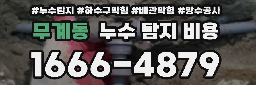 무계동 누수 탐지 비용