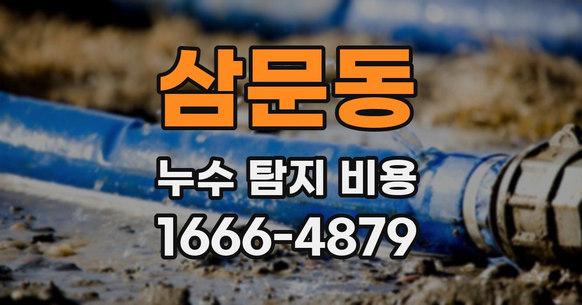 삼문동 누수 탐지 비용