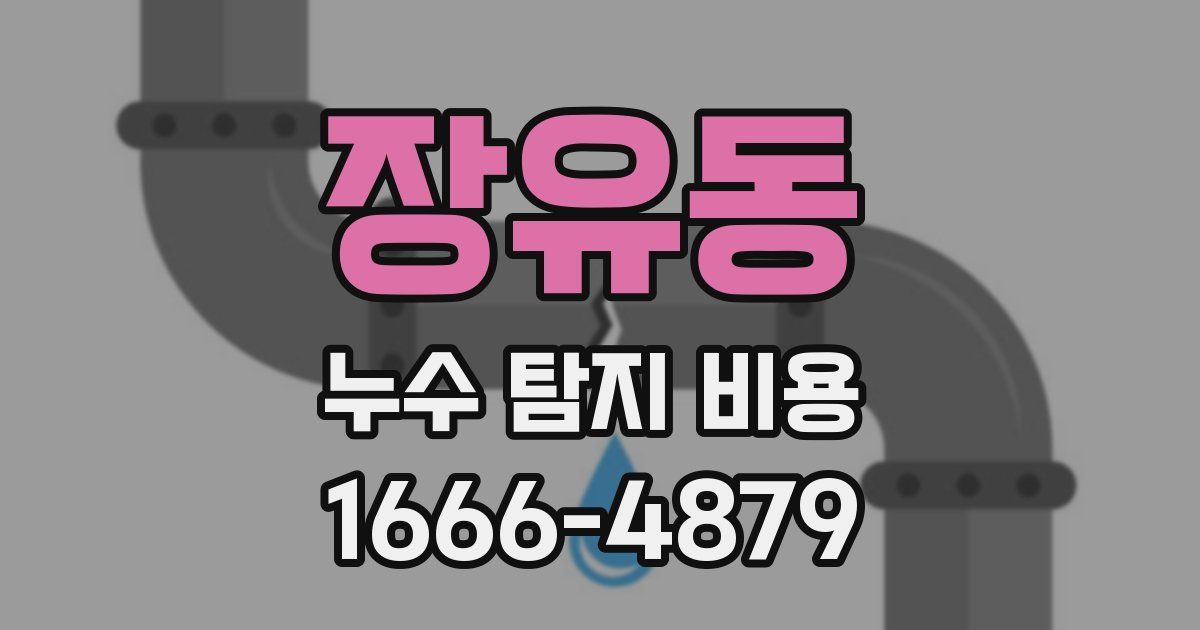 장유동 누수 탐지 비용