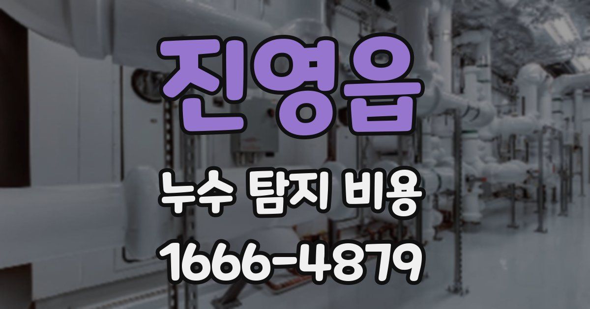 진영읍 누수 탐지 비용