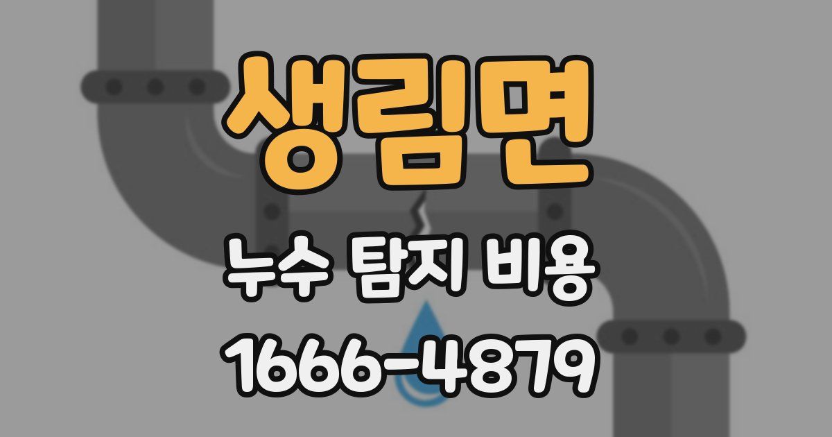 생림면 누수 탐지 비용