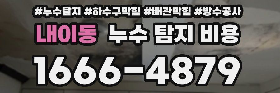 내이동 누수 탐지 비용