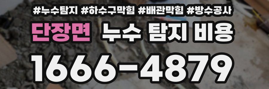단장면 누수 탐지 비용