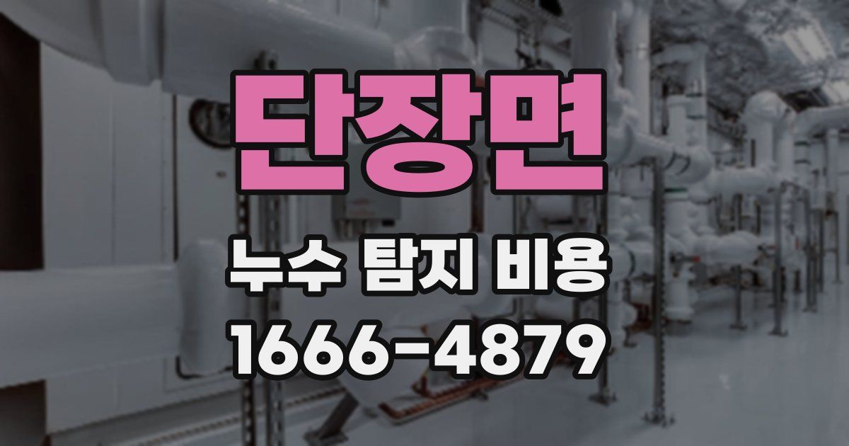 단장면 누수 탐지 비용