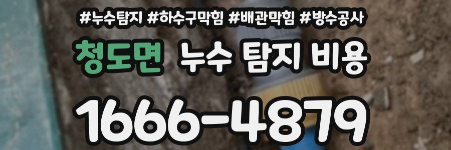 청도면 누수 탐지 비용