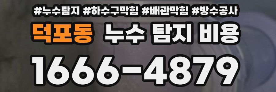 덕포동 누수 탐지 비용