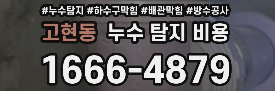 고현동 누수 탐지 비용