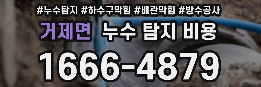 거제면 누수 탐지 비용
