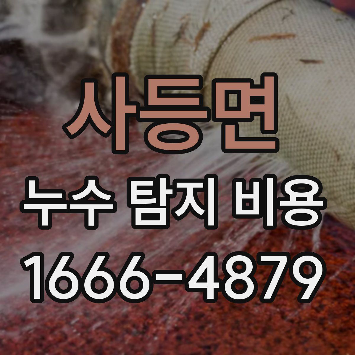 사등면 누수 탐지 비용