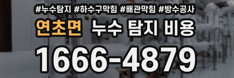 연초면 누수 탐지 비용