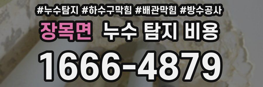 장목면 누수 탐지 비용