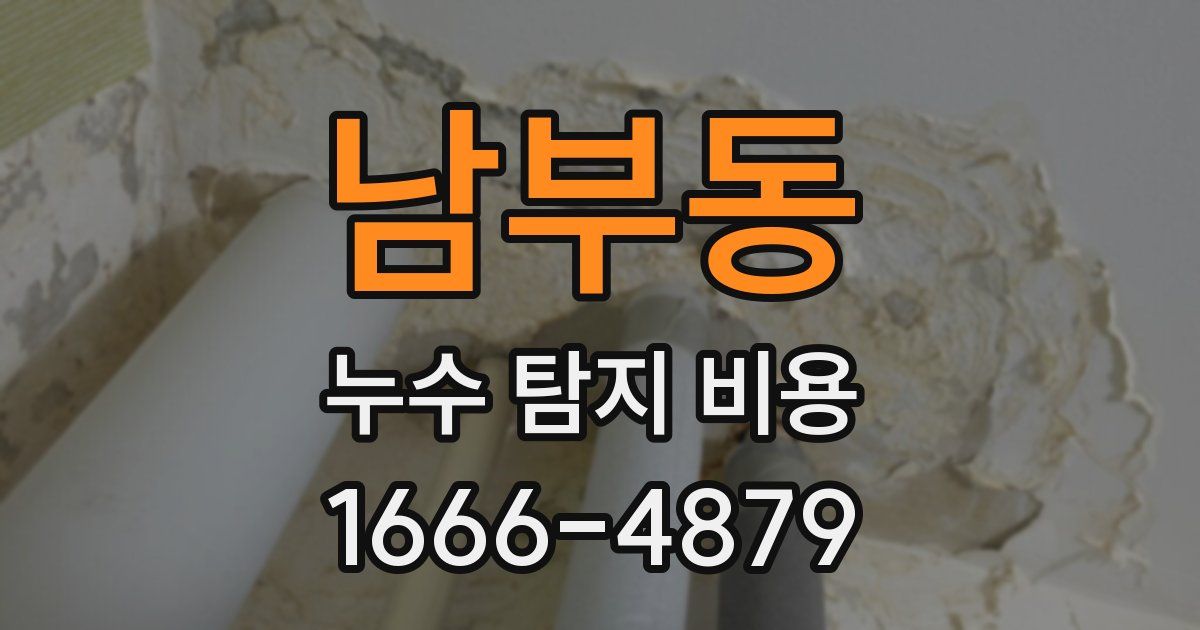 남부동 누수 탐지 비용