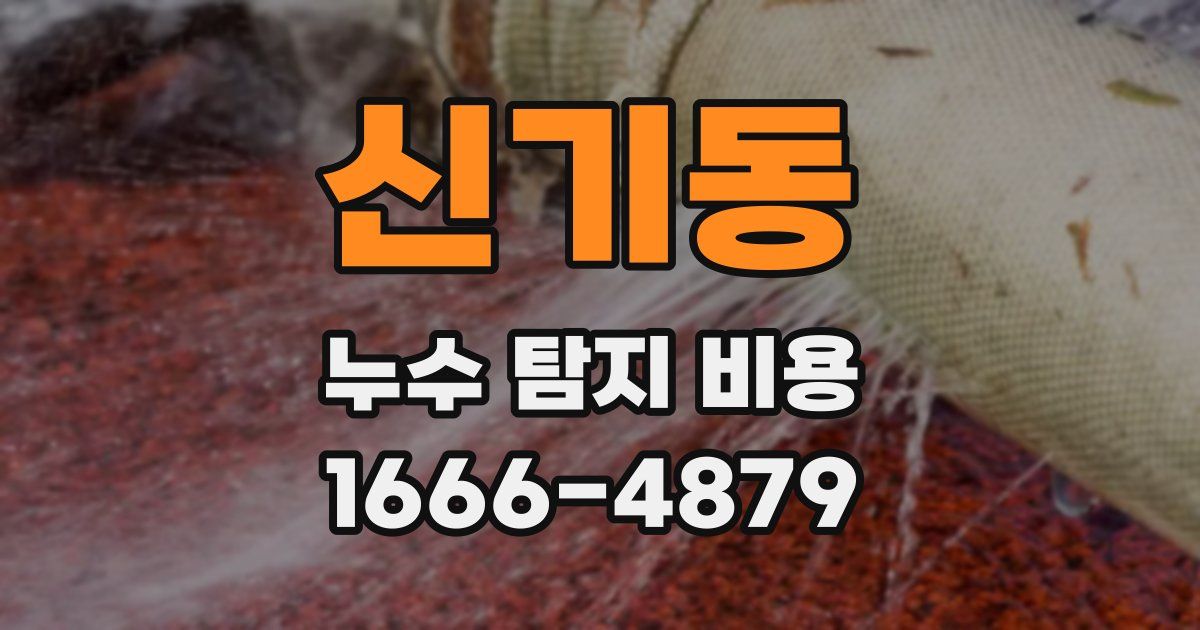 신기동 누수 탐지 비용