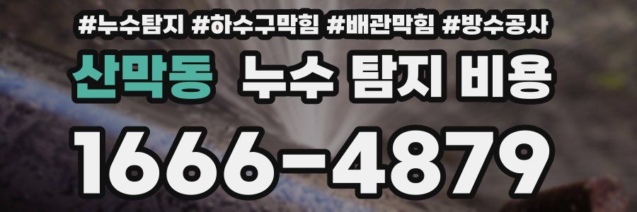 산막동 누수 탐지 비용