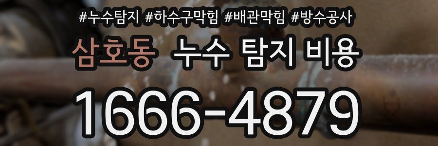 삼호동 누수 탐지 비용