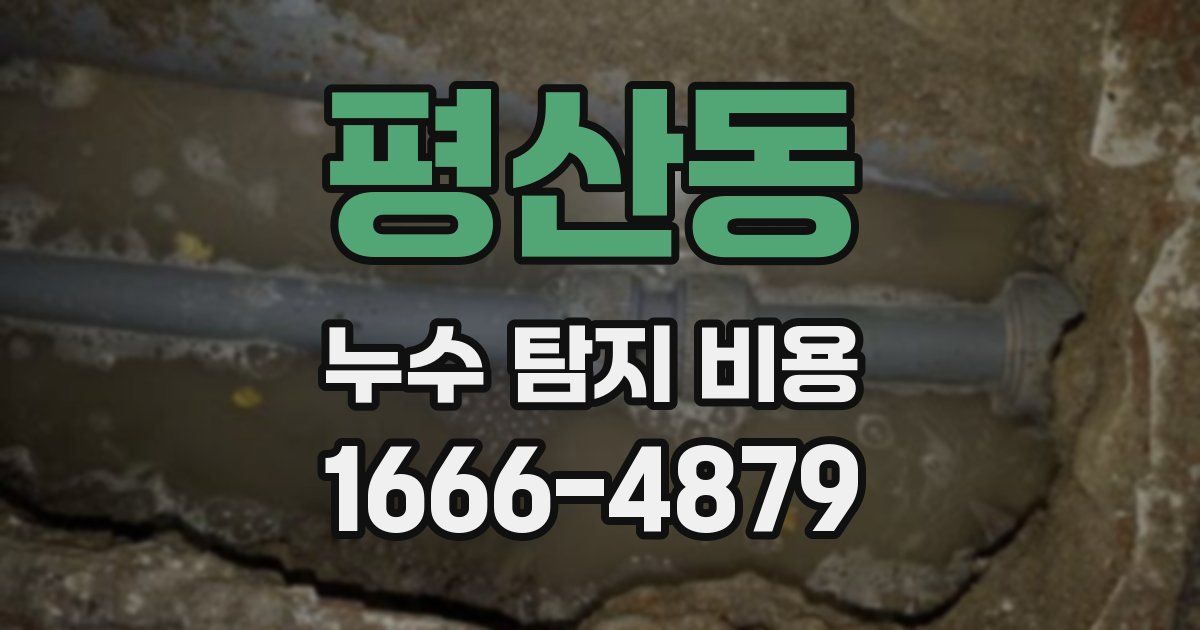 평산동 누수 탐지 비용