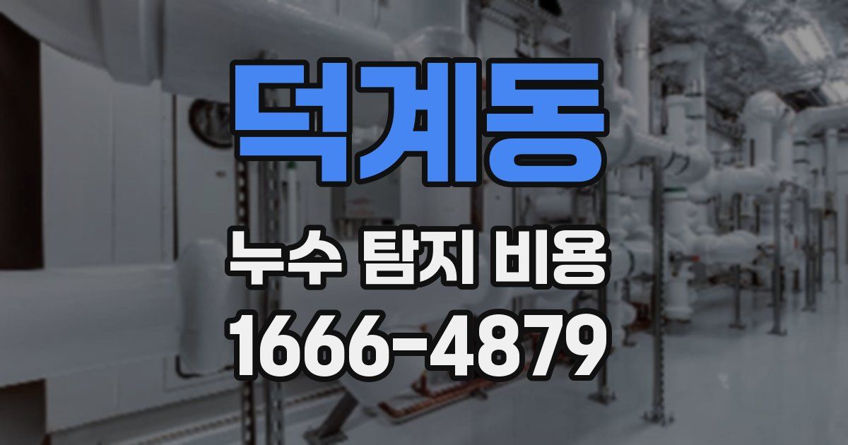 덕계동 누수 탐지 비용