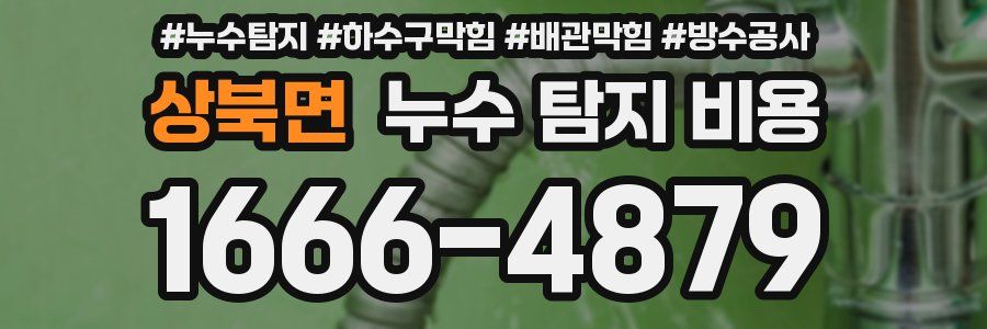 상북면 누수 탐지 비용